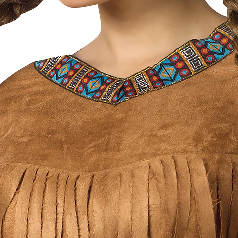 Fun World womens Native American Costume, Brown, Small Medium 2-8 US - Image 2